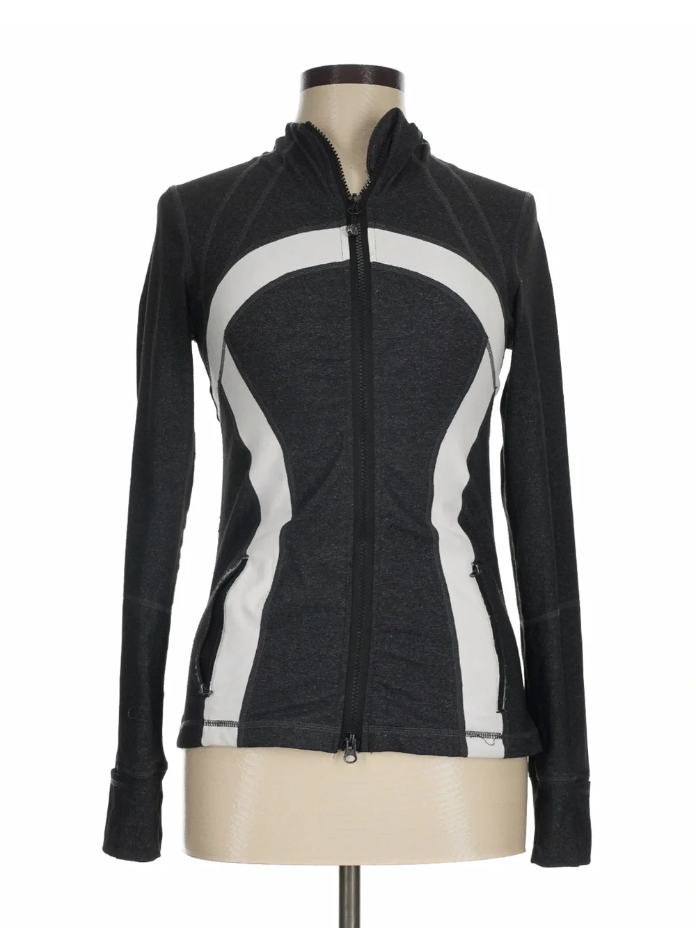 Lululemon Vintage Colorblock Define Jacket Black White Luon Size 6 Retro